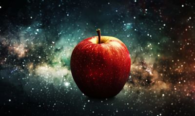 Apfel im Weltall