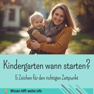 Kindergarten wann starten - 5 Zeichen für den richtigen Zeitpunkt